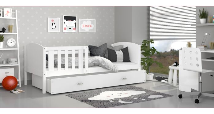 Otroška postelja s predalom TANJA 1 160/190x80 ali 200x90 cm
