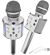 Mikrofon za karaoke z zvočnikom - srebrn