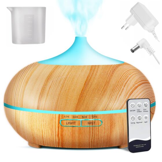 Vlažilnik zraka za aromaterapijo ELIXIR z RGB osvetlitvijo in daljinskim upravljalnikom 300 ml