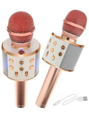 Mikrofon za karaoke z zvočnikom - svetlo roza