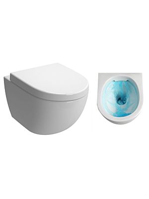 Viseča WC školjka brez roba +  deska s počasnim zapiranjem Alvito VERA